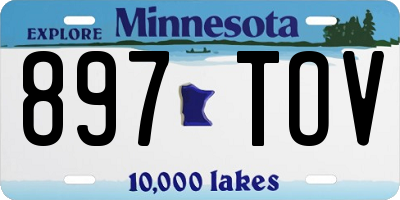MN license plate 897TOV