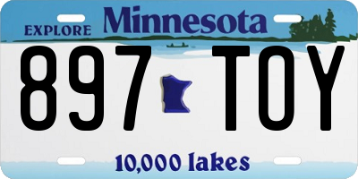 MN license plate 897TOY