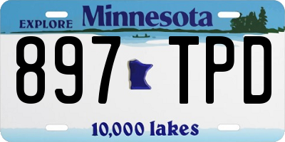 MN license plate 897TPD