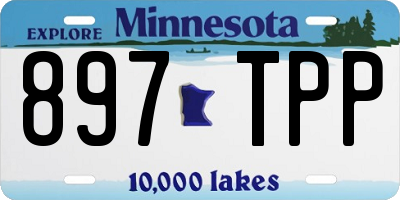 MN license plate 897TPP