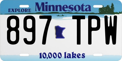 MN license plate 897TPW