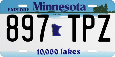 MN license plate 897TPZ