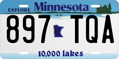 MN license plate 897TQA