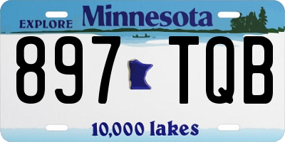 MN license plate 897TQB