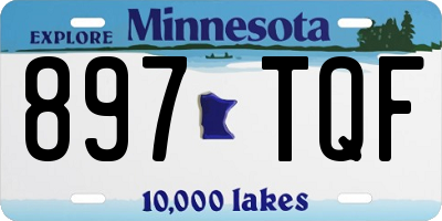 MN license plate 897TQF
