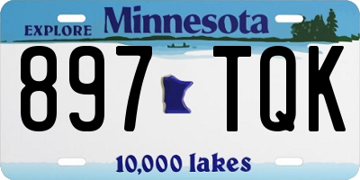 MN license plate 897TQK