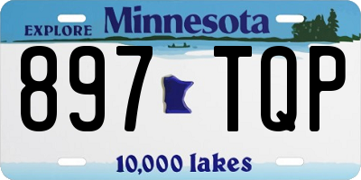MN license plate 897TQP