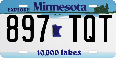 MN license plate 897TQT