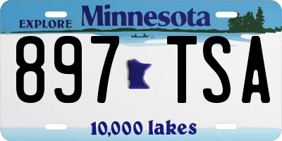 MN license plate 897TSA