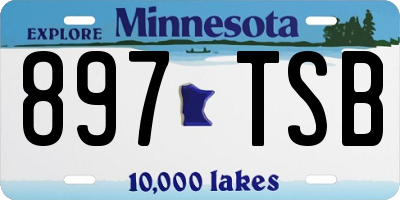 MN license plate 897TSB