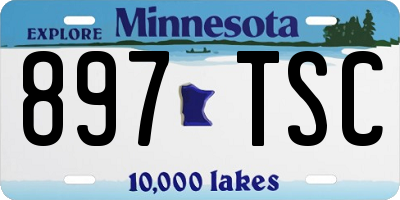 MN license plate 897TSC