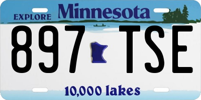 MN license plate 897TSE