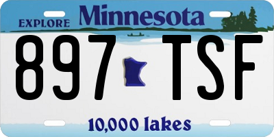 MN license plate 897TSF