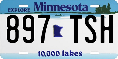 MN license plate 897TSH