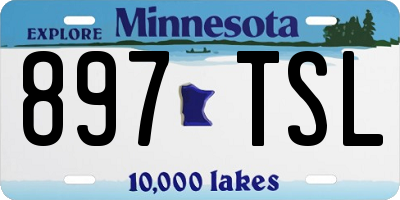 MN license plate 897TSL