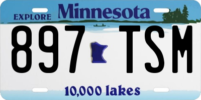 MN license plate 897TSM