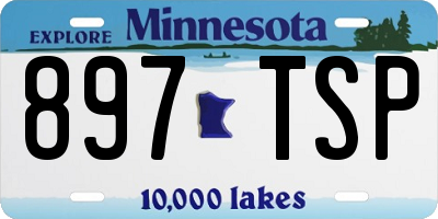 MN license plate 897TSP