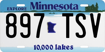 MN license plate 897TSV