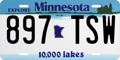 MN license plate 897TSW