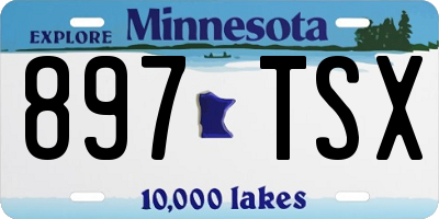 MN license plate 897TSX