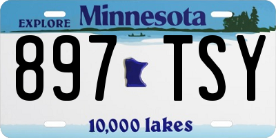 MN license plate 897TSY