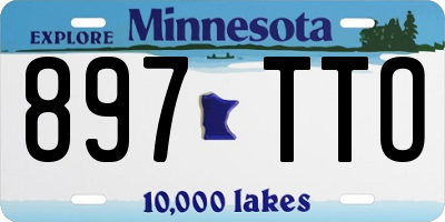 MN license plate 897TTO