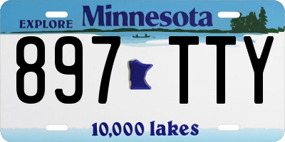 MN license plate 897TTY