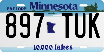 MN license plate 897TUK