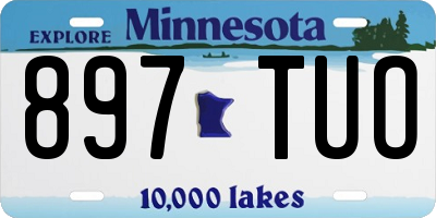 MN license plate 897TUO