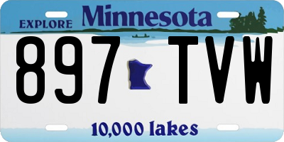 MN license plate 897TVW