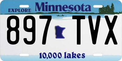 MN license plate 897TVX