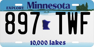 MN license plate 897TWF