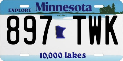 MN license plate 897TWK