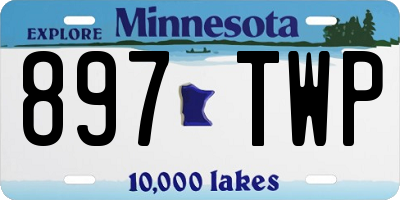 MN license plate 897TWP