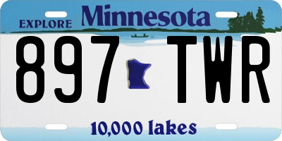 MN license plate 897TWR