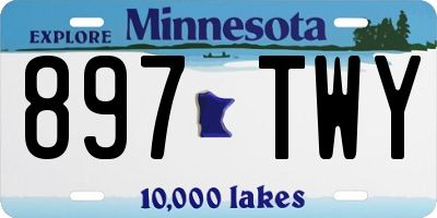 MN license plate 897TWY