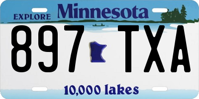 MN license plate 897TXA
