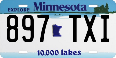 MN license plate 897TXI