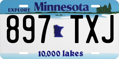 MN license plate 897TXJ