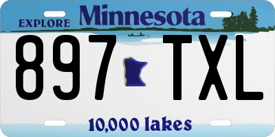 MN license plate 897TXL
