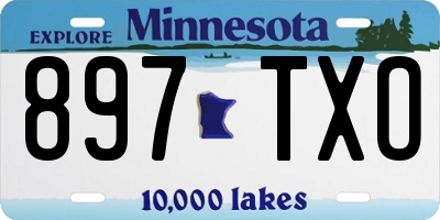 MN license plate 897TXO