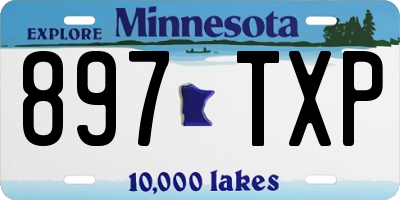 MN license plate 897TXP