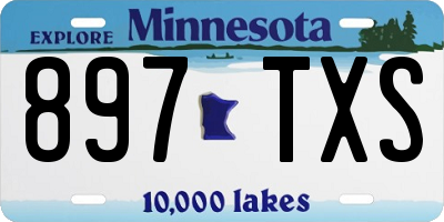 MN license plate 897TXS