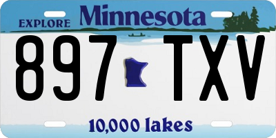 MN license plate 897TXV