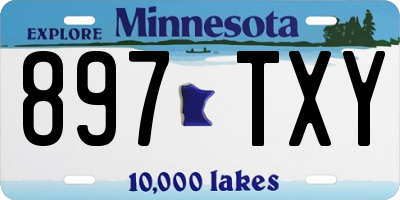 MN license plate 897TXY