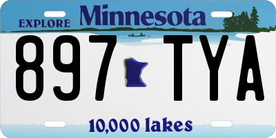 MN license plate 897TYA