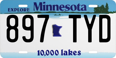 MN license plate 897TYD