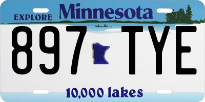 MN license plate 897TYE