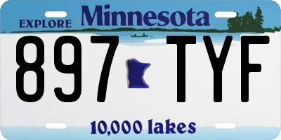 MN license plate 897TYF