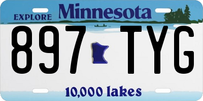 MN license plate 897TYG